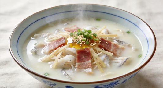 Three-Shredded Knocked Fish Soup (三丝敲鱼汤) - Zhejiang Recipe